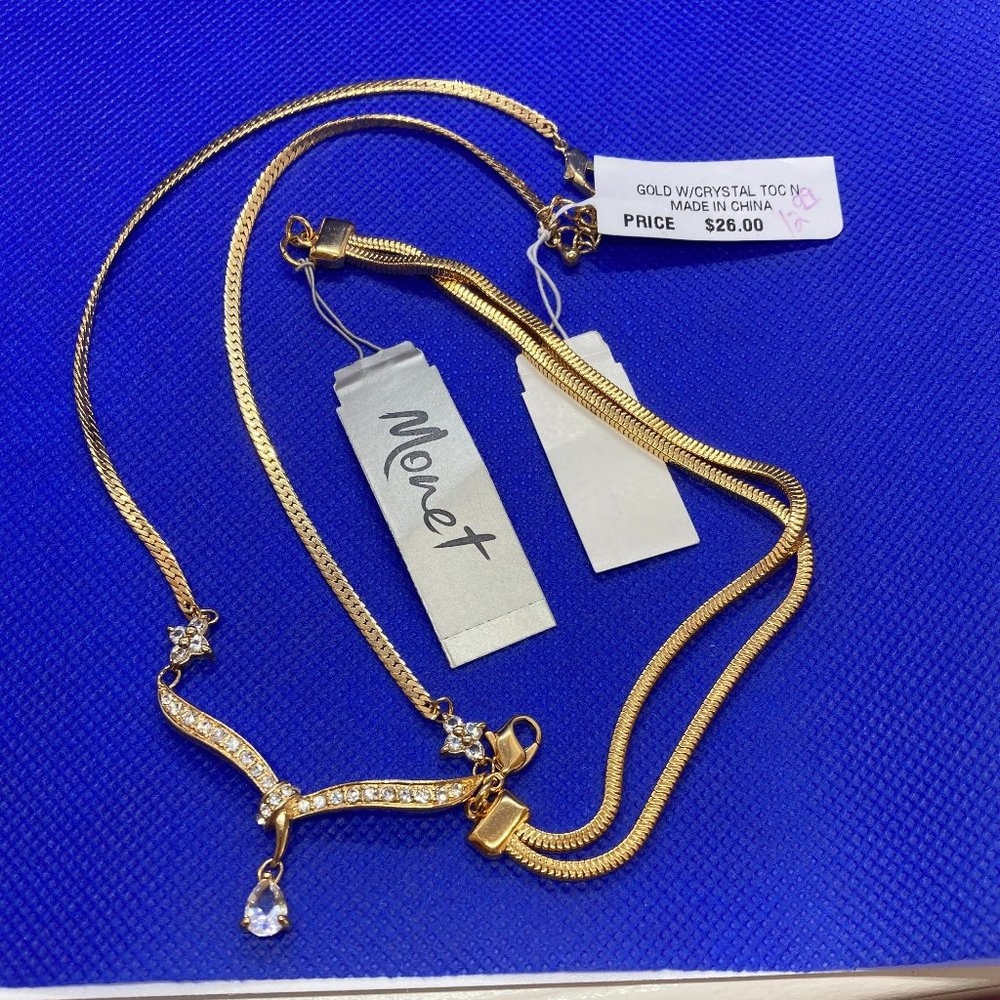 Charter Club Necklace Monet Bracelet Gold Tone NWT